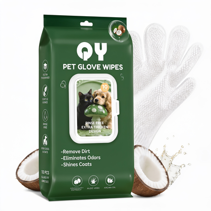 WipeMitt™ - Coconut Pet Grooming Glove Wipes (20/Pack)