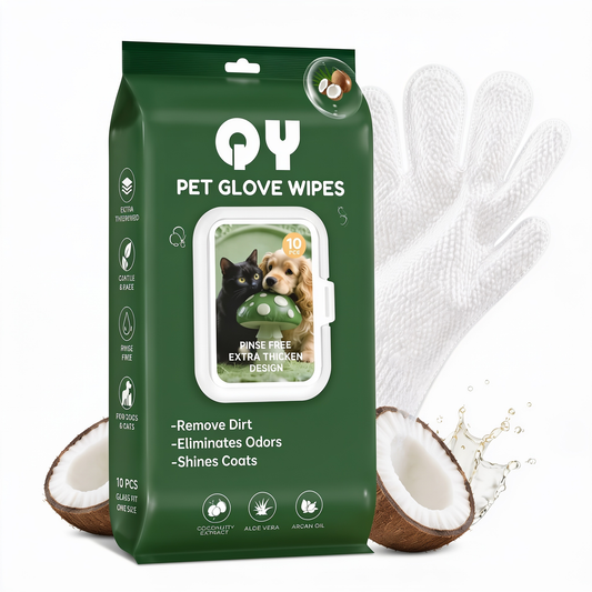WipeMitt™ - Coconut Pet Grooming Glove Wipes (20/Pack)