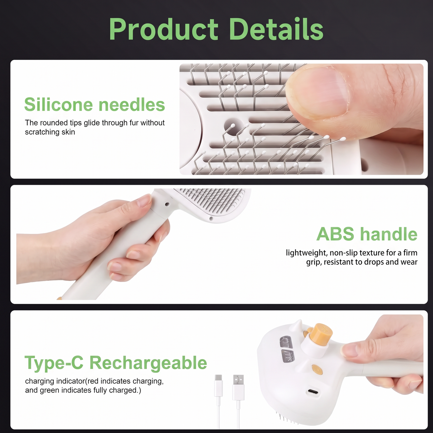 SteamGlide™ - Pet Steam Brush