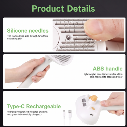 SteamGlide™ - Pet Steam Brush